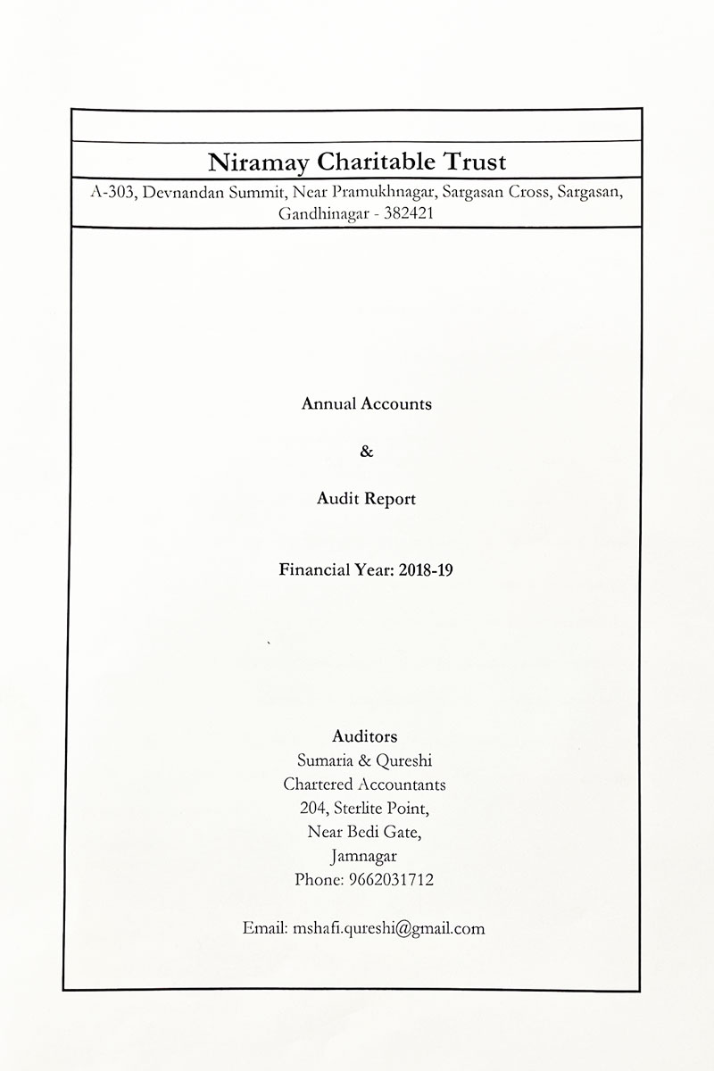 Niramay Audit Report 2018-19
